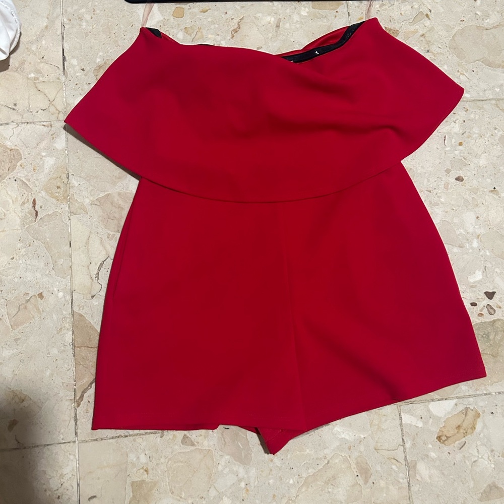 Red short romper